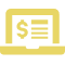 Laptop with financials icon