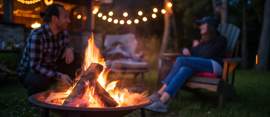 back yard firepit